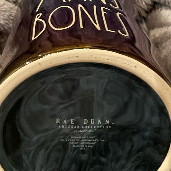Rae Dunn Dead’s Man’s Bones unique iridescent canister very rare Halloween Decor - Picture 8 of 8